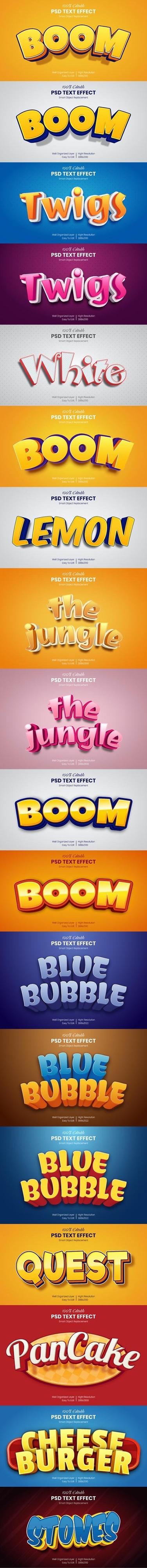 18 Cartoon Photoshop Text Effects - Comic Styles