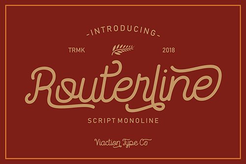 Routerline Monoline Font