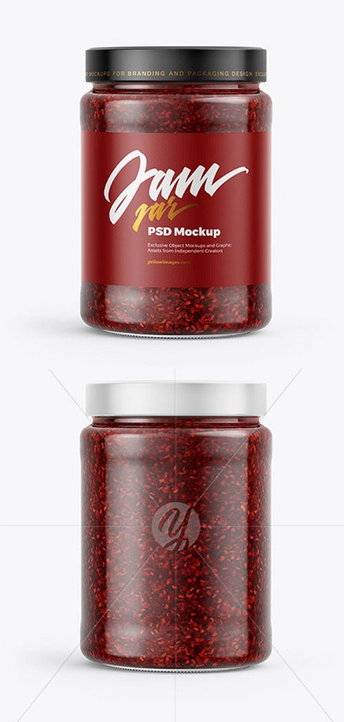 Raspberry Jam Jar Mockup 45161