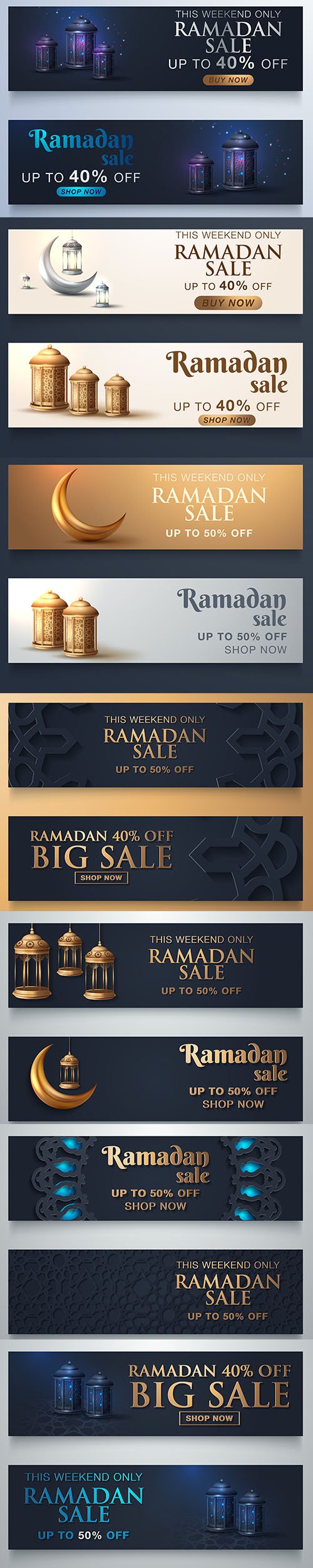 Arabic Elegant Sale Banner Illustration Pack