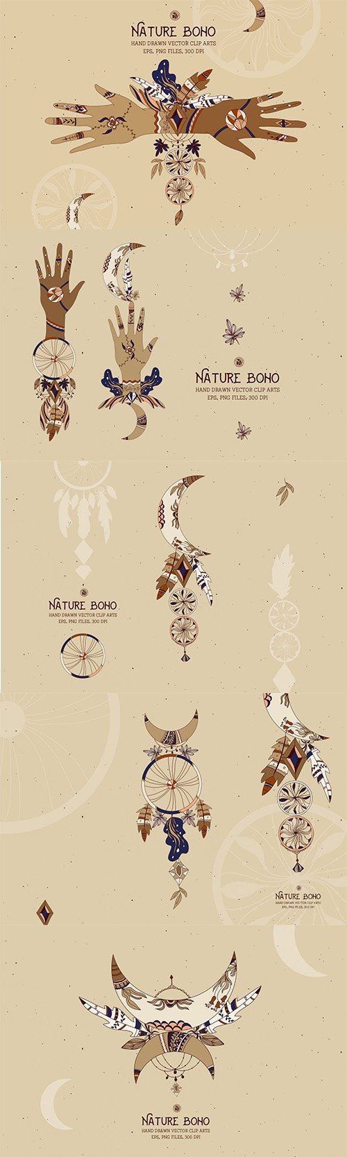 Nature Boho PNG and Vector
