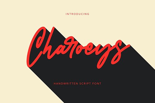 Charoeys Handwritten Script Font