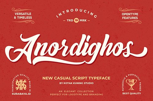 Anordighos - Script Retro Font