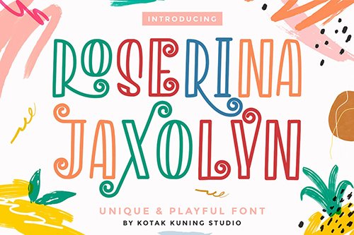 Roserina Jaxolyn - Playful Display Font