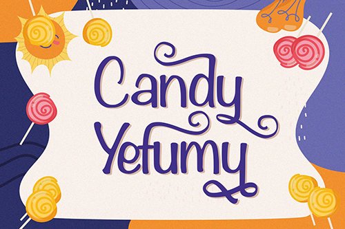 Candy Yefumy - Playful Display Font