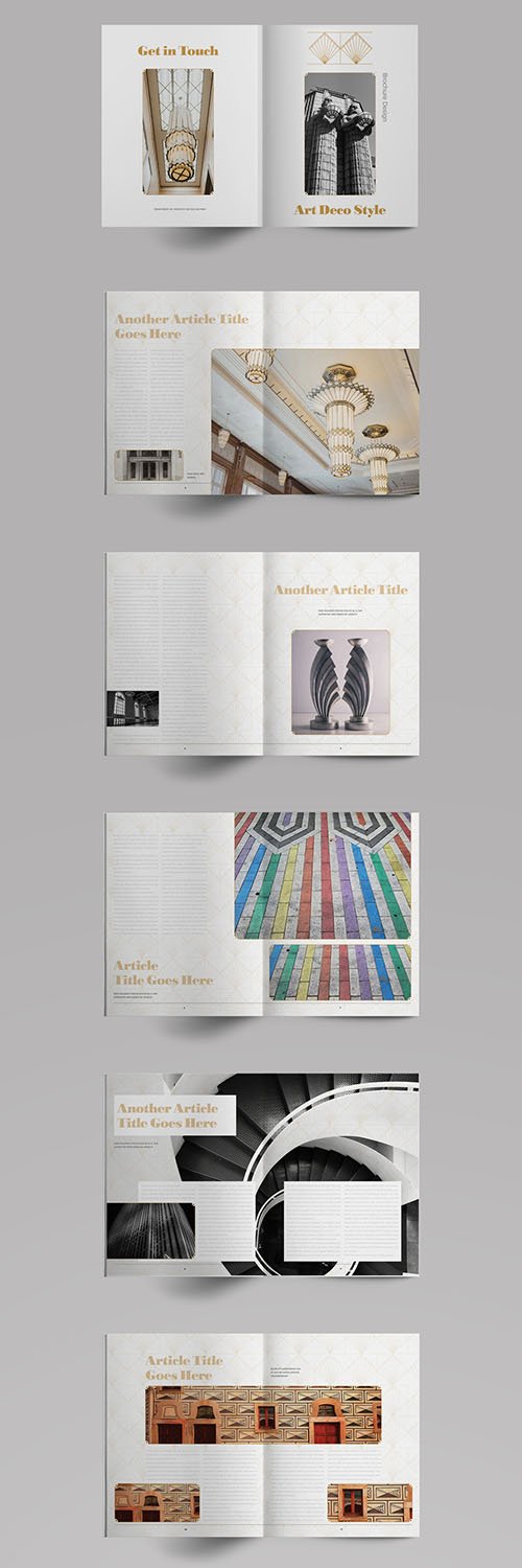Art Deco Brochure Layout 383365722