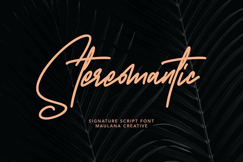 Stereomantic Signature Brush Font