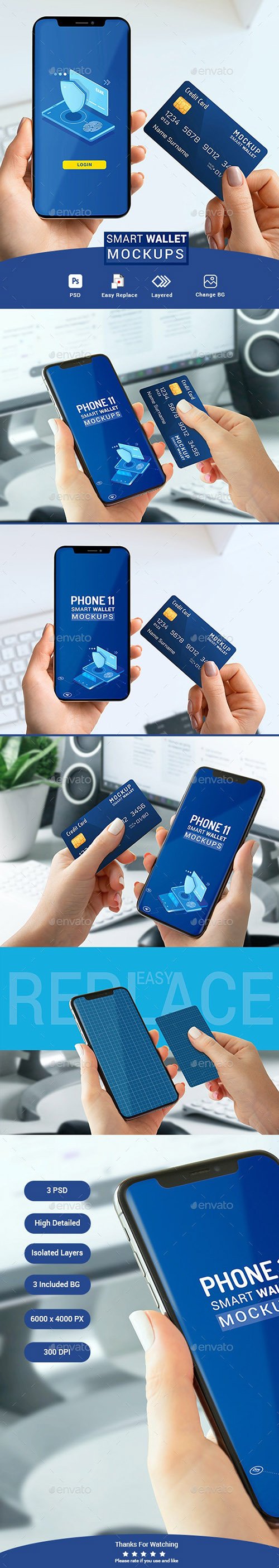 Phone 11 Smart wallet Mockups 28517466