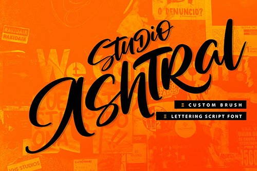 Studio Ashtral | Brush Lettering Script Font