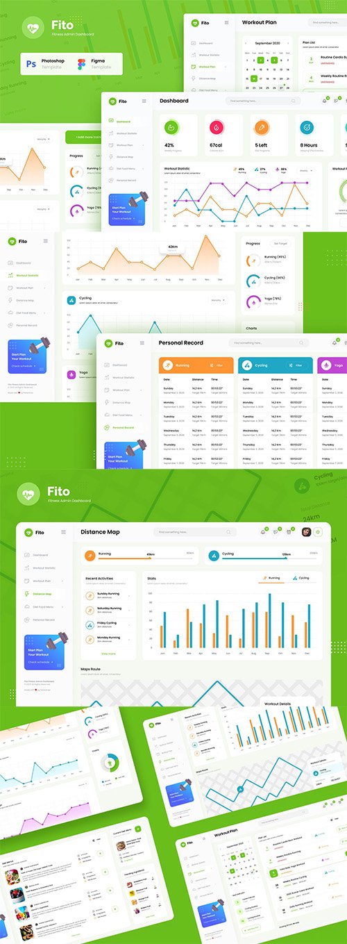 Fito - Fitness Website Admin Dashboard UI Template