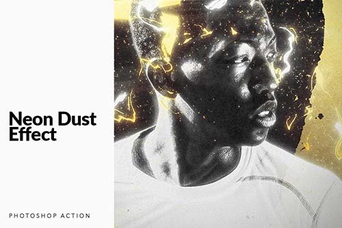Neon Dust Photoshop Action 5350079