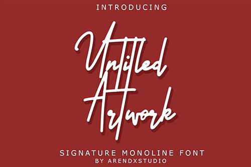 Untitled Artwork Signature Font