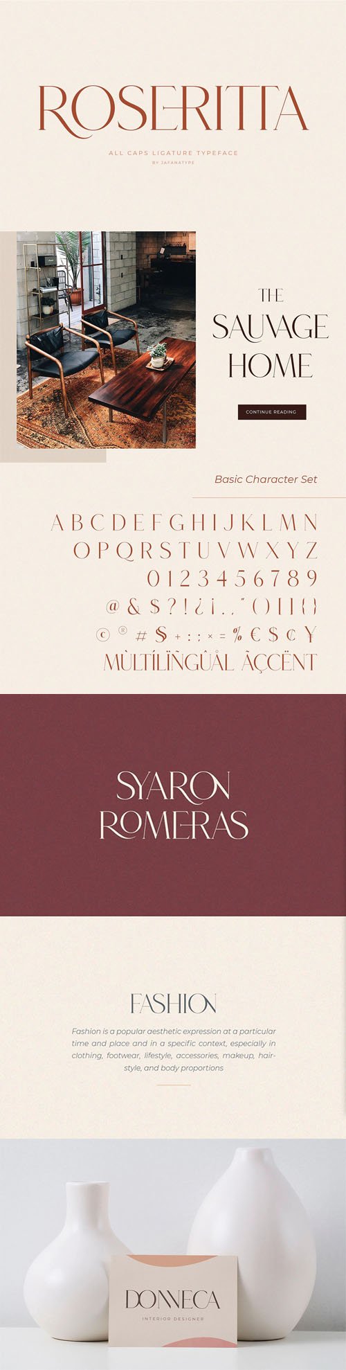 Roseritta - All Caps Ligature Typeface