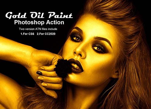 Gold Oil Paint Photoshop Action 5268701