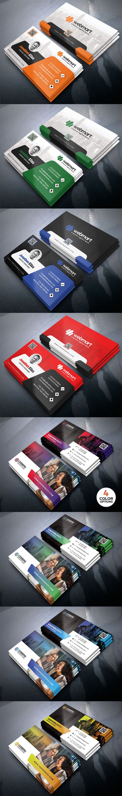 16 Multipurpose Business Cards PSD Templates Collection
