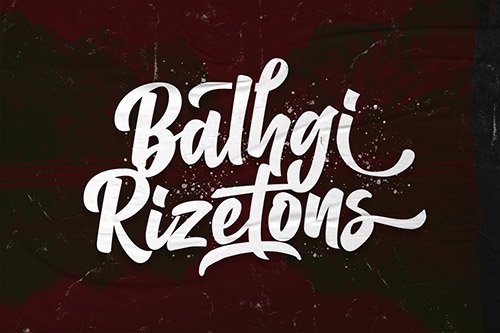 Balhgi Rizetons - Bold Script Font