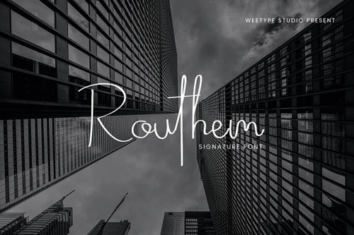 Routhem - Signature Font