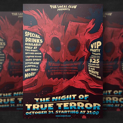 Spooky Halloween Party Flyer Template