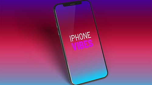 Standing Isometric Iphone - Mockup