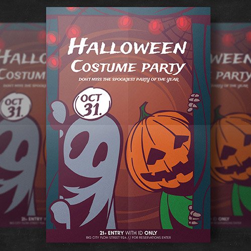 Halloween Costume Party Flyer Template