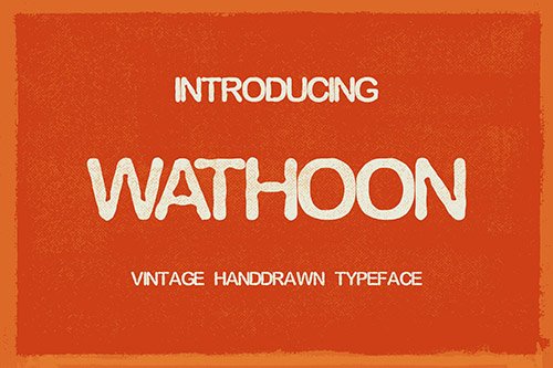 Wathoon - Vintage Handdrawn Typeface