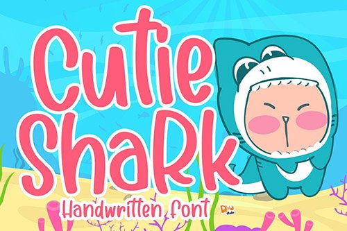 Cutie Shark - Handwritten Font
