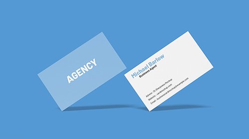 Floating Business Card - Mockup