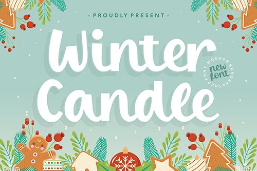 Winter Candle Display Font YH