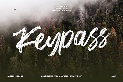 Keypass | Handbrushed Font