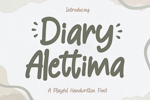 Diary Alettima - Fun Handwriting Font