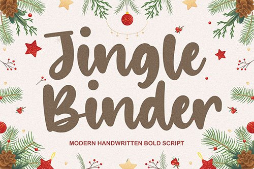 Jingle Binder Brush Font YH
