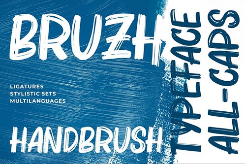 Bruzh | Strong Brush Typeface