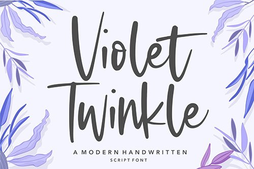 Violet Twinkle Font YH