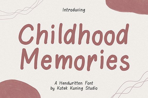 Childhood Memories - Playful Handwritten Font