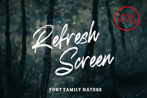 Refresh Screen Nature Family Font