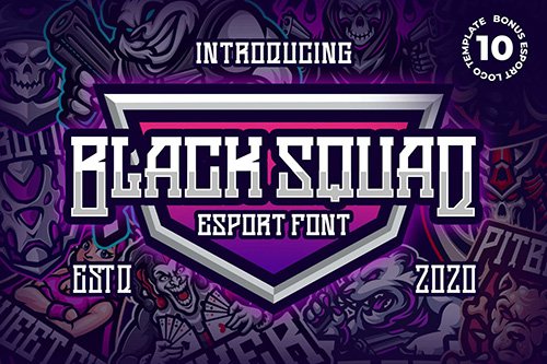Black Squad Esport Font