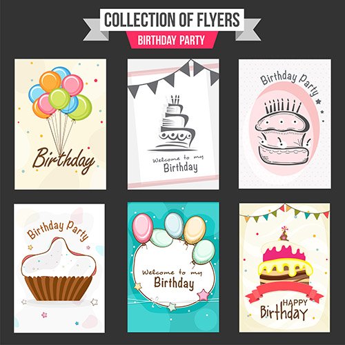 Collection of Birthday party flyers