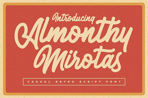 Almonthy Mirotas - Retro Script Font