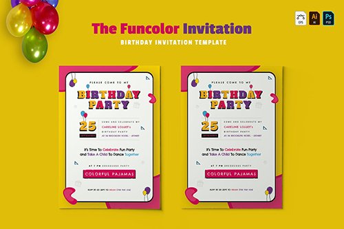 Funcolor | Birthday Invitation