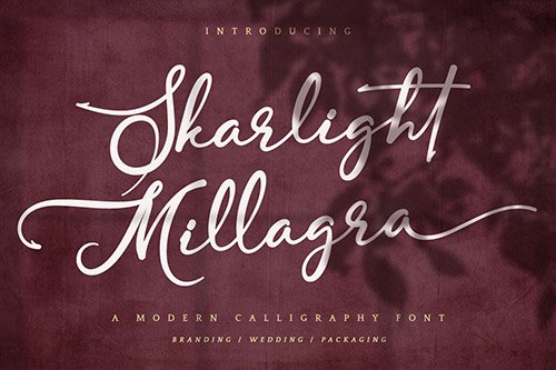 Skarlight Millagra - Modern Script Font