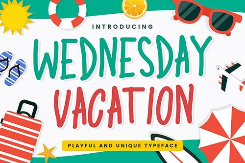 Wednesday Vacation - Handwritten Font
