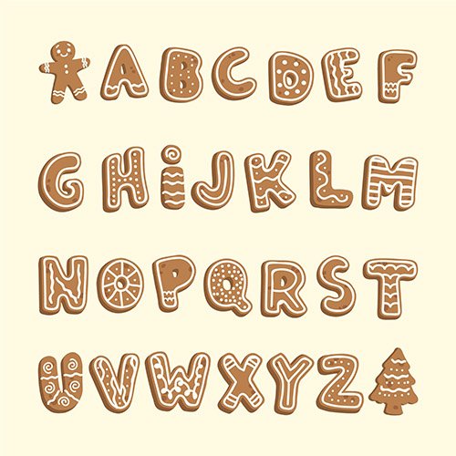 Gingerbread Christmas Alphabet