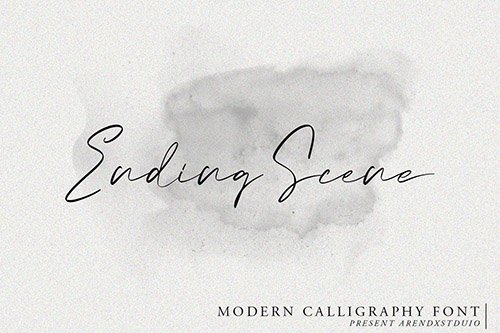 Ending Scene | Calligraphy Font
