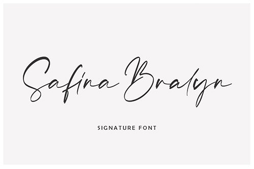 Safina Bralyn | Signature Font