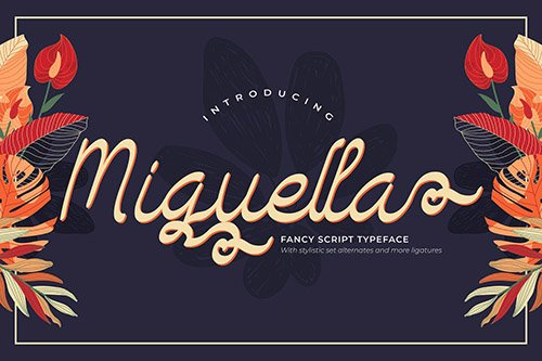 Miguella | Fancy Script Typeface