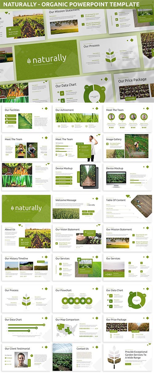 Naturally - Organic Powerpoint Template