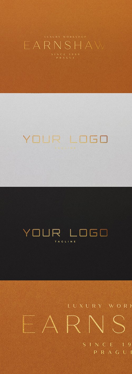 Embossed Gold Foil Effect Mockup 332966879