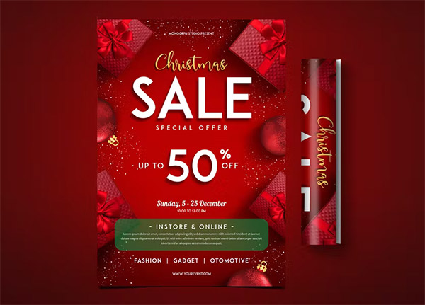 Christmas Sale Flyer PSD