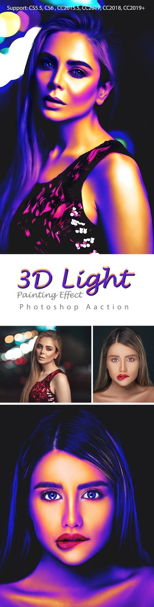 3D Light Painting Effect 23989388
