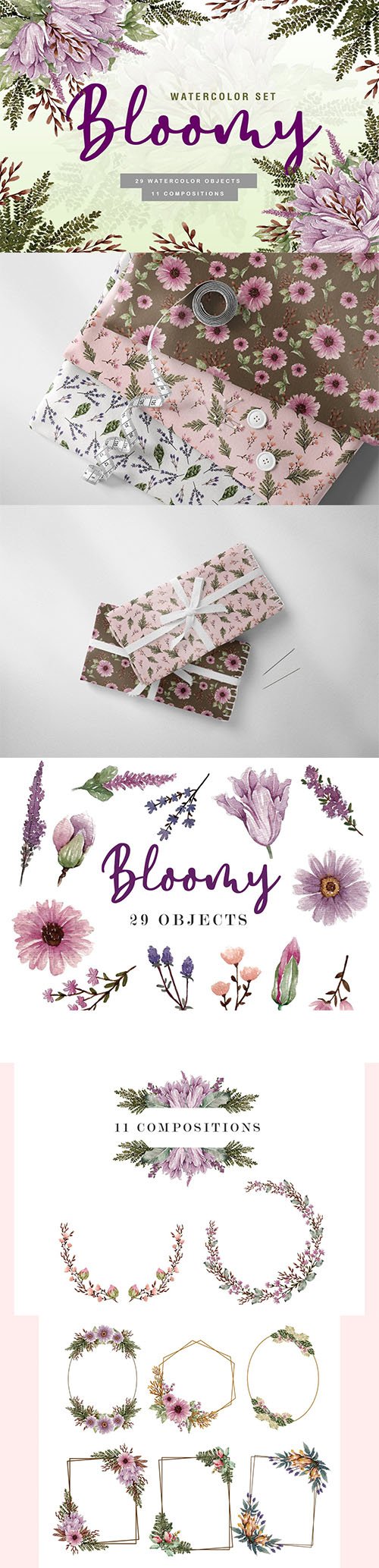 Bloomy - Watercolor PNG Collection
